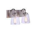 thumbnail image 4 of Elsa 2 - Light Brushed Polished Nickel/Silver Incandescent Glass And Steel Wall Sconce, 4 of 7