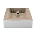 thumbnail image 6 of KRAUS Square Ceramic Vessel Bathroom Sink with Overflow in White and Pop-Up Drain in Chrome, 6 of 10