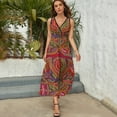 thumbnail image 3 of Mola De Panama Flower Dress Fashion Boho Beach Long Dresses Female Party Printed Maxi Dress, 3 of 9