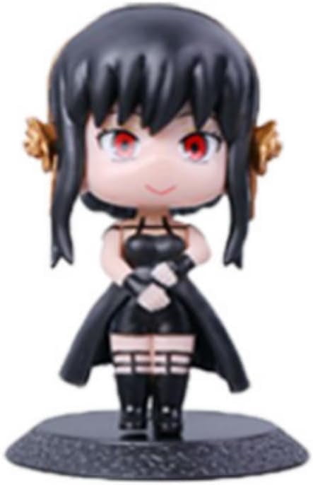 Newly Lloyd Forger Figure Anya Figure Yor Breccia Figure Six Q Version Standing Anime Figures 10cm/3.9inch Anime Statue Desktop Decor Gifts (A)