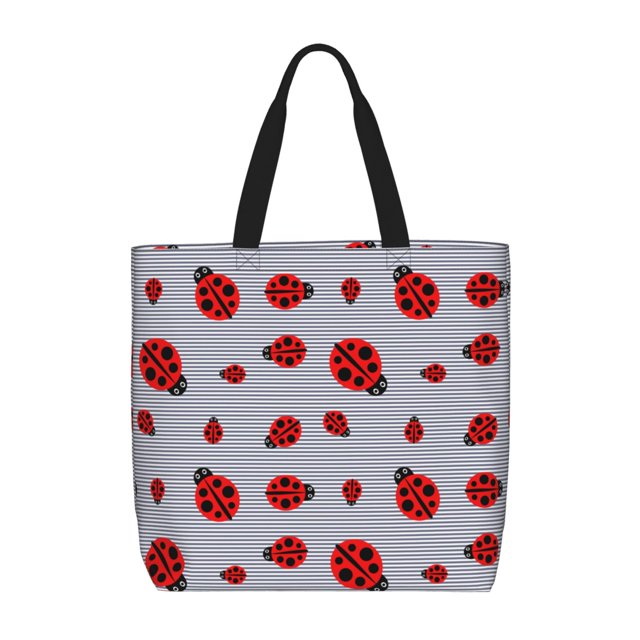 Balery Ladybug Bolsa de Mano para Mujeres con Cremallera, Bolsa de Gimnasio con Compartimentos, Bolsa para Laptop, Bolsa para Trabajo