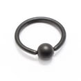 thumbnail image 1 of Matte Black IP Captive Bead Ring 14G/16G - Sold as a Pair, 1 of 3