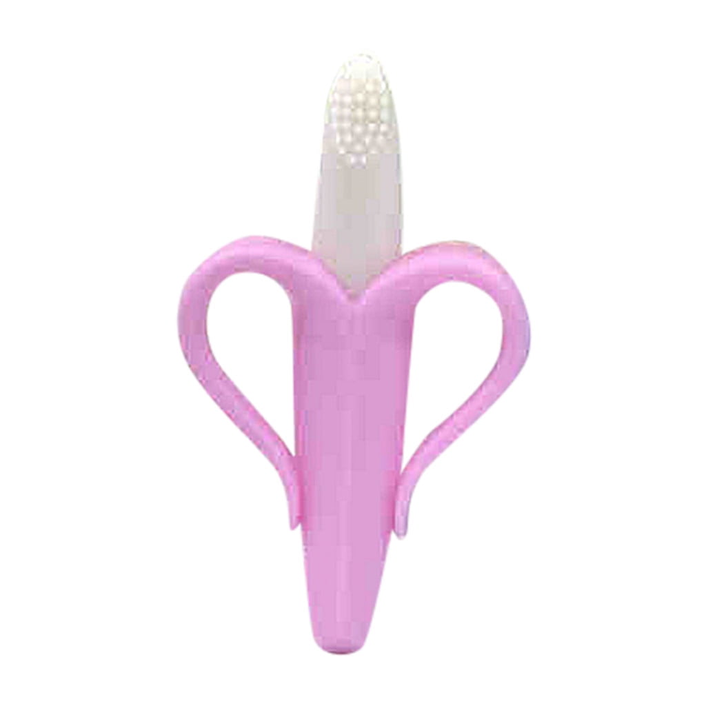 baby banana toothbrush pink