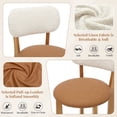 thumbnail image 6 of Dayalane Mid Century Modern Bar Stools Set of 2, 26" Counter Height Faux Leather Upholstered Stools with Curved Back, X-Shape Wood Legs for Kitchen Island, Dining Room, Brown, 6 of 9