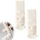 thumbnail image 1 of Sonducket Calentadores de piernas tejidos a la moda, se mantienen cálidos y elegantes durante todo el invierno, calcetines largos de ganchillo Medias Blanco, 1 of 6