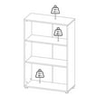 thumbnail image 6 of Tvilum Sign Adjustable 3 Shelf Bookcase for Adults, Matte Grey, 6 of 14
