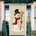 thumbnail image 5 of Christmas Door Cover Decorations Snowman Front Door Banner Xmas Backdrop Photography Background Holiday Hanging Banner for Christmas Xmas Home Office Indoor Decor, 5 of 5