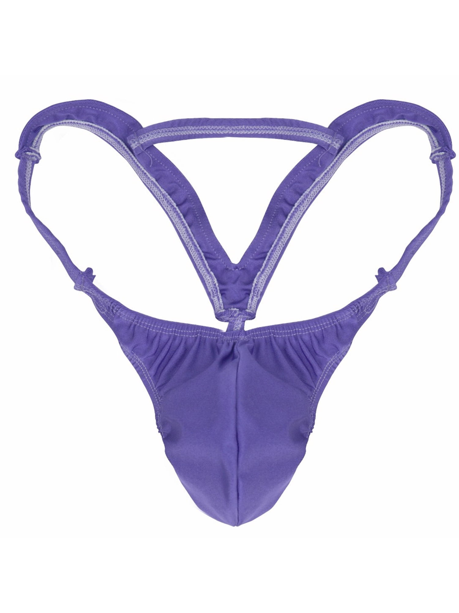 iEFiEL Mens Bulge Pouch G-string Novelty Underwear with Triangle Back