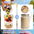 thumbnail image 5 of MOJINO Overnight Oats Containers with Lids, Dual-Layer Glass Meal Prep Jars with Airtight Aluminum Lids, Dry & Wet Separation Food Jars for Yogurt, Cereal, Chia Pudding & Fruit, 5 of 8