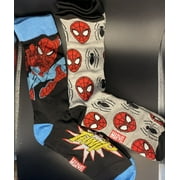 Spiderman Pose & Logo 2Pairs Mens Socks Size 6-12
