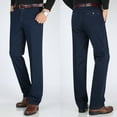 thumbnail image 2 of Fauean Slim Fit Jeans for Men High Waisted Pants Stretch Denim Trousers Trendy Work Pants Dark Blue Size 38, 2 of 5