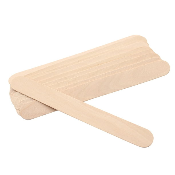 EeaseMX 100 raspadores cosméticos, varillas de belleza, herramienta para depilar, espátula lingual y depresor lingual (amarillo claro)