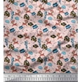 thumbnail image 1 of Soimoi Rayon Fabric Floral,Fish & Deer Cartoon Print Sewing Fabric Yard 56 Inch Wide, 1 of 1