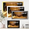 thumbnail image 4 of Designart 'Afro American Girl With Golden Paint on Body' Modern Framed Art Print, 4 of 4