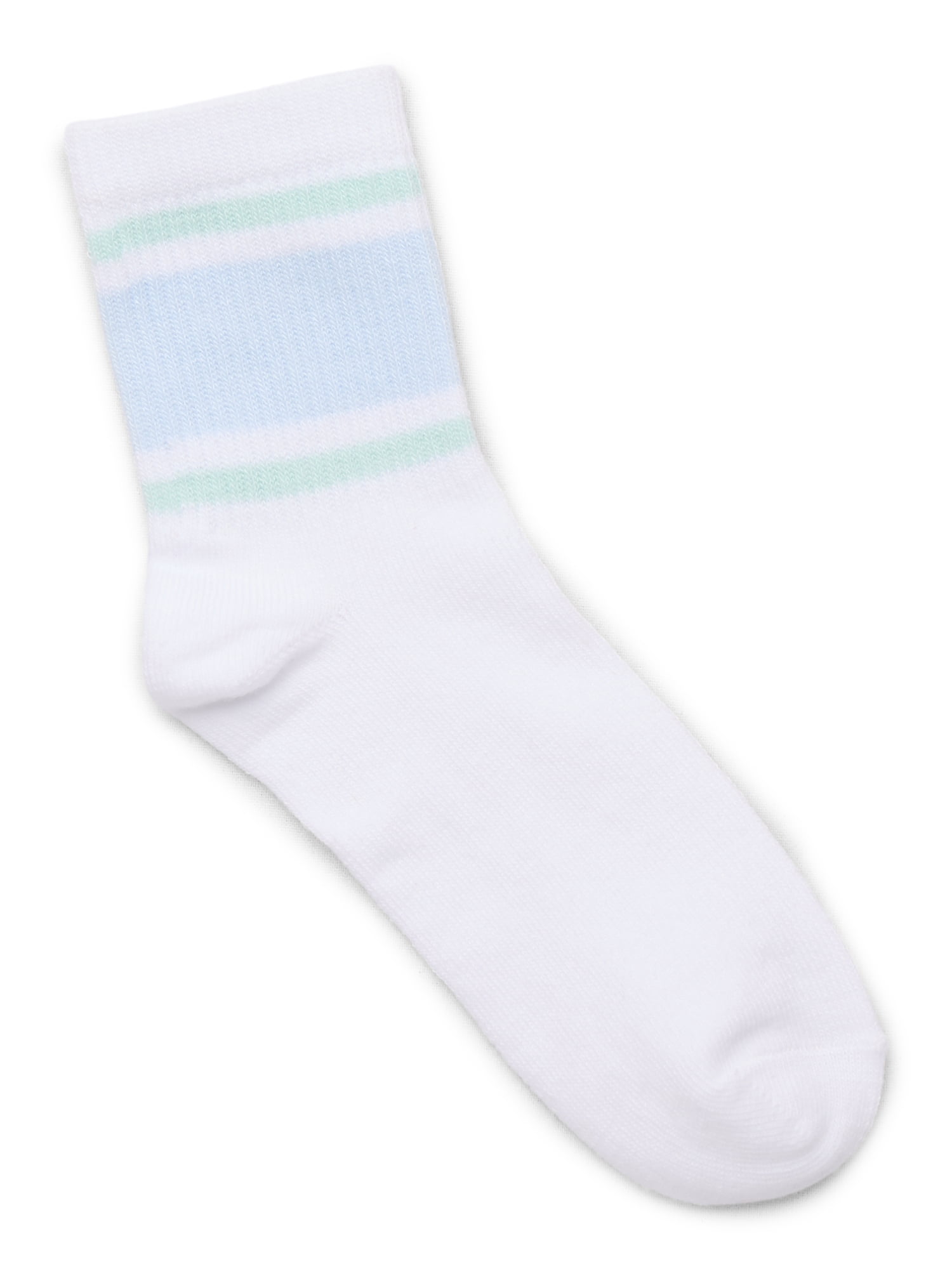 Wonder Nation Girls Mid-Crew Smiley Socks, 10-Pack, Sizes S-L