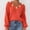 Orange, variant on Aueoeo Knit Sweater, Comfortable Woman Casual Flower Ribbon Embroidery Irregular Embroidered V-Neck Sweater Tops Knitwear