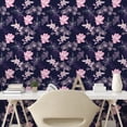 thumbnail image 2 of Ambesonne Floral Peel & Stick Wallpaper for Home, Hibiscus and Orchid flowers, 13"x100", Pink Dark Purple Rose, 2 of 5