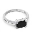thumbnail image 3 of 2.50 Carat Emerald Cut Black Onyx Gemstone Elegant Engagement Ring for Ladies Solid 18K White Gold Size 5 by Diamond-Capitals, 3 of 8