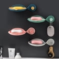thumbnail image 5 of Jabonera de 2 paquetes, soporte de jabón de drenaje automático de plástico para pared, bandeja de jabón de baño colgante de dibujos animados MFZFUKR BST3032618-2, 5 of 5