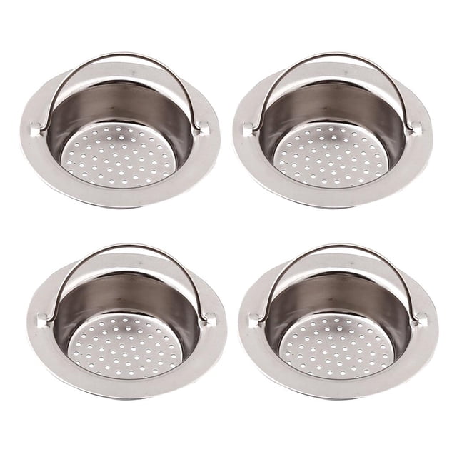 Toystoory Colador de desagüe para fregadero de cocina de 4 piezas, mano de obra fina, red de filtro de drenaje, fácil de limpiar, cesta grande de acero Accesorios de baño Numero 3 Toystoory HA027460-03