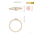 thumbnail image 6 of Angara Natural Diamond Heart Shaped Promise Ring in 14K Rose Gold for Women - Diamond Jewelry for April Born | 2.5mm Round Diamond Ring (Ring Size = 11), 6 of 10