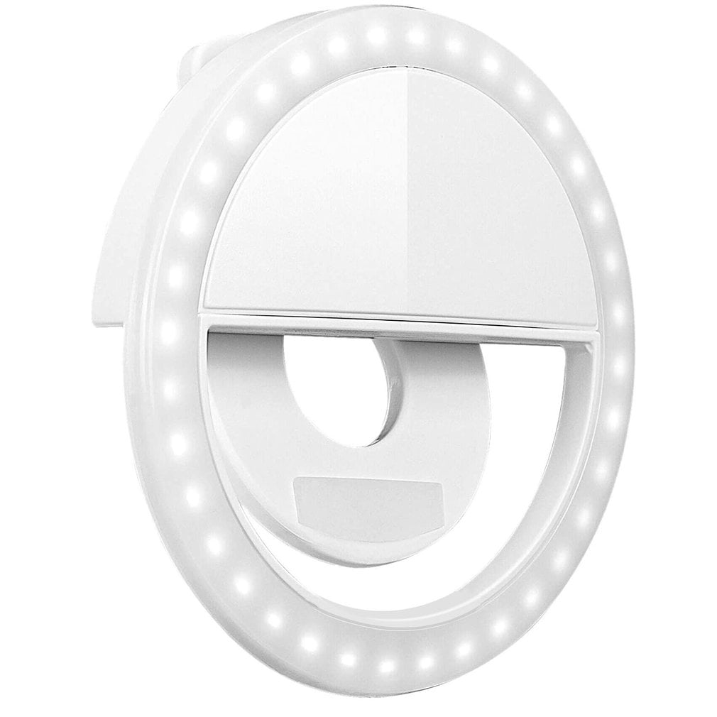 Fill Light Ring Portable Rechargeable Selfie Round Lamp Soft LED Mobile Phone Clip Fill Light 