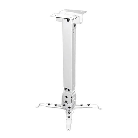Universal Projector Mount Kit PYLE PRJCM3 - Universal Projector Ceiling Mount Kit with Telescoping Height and Angle Adjustment (White) ()