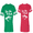 Men Green / Women Red, variant on Love Her Him To Death Matching Couple Cotton Jerseys (Men Green / Women Black) (Men S / Women S)