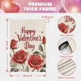 thumbnail image 6 of Happy Valentines Day House Flag 28x40 Inch Double Sided Outside Roses Flowers Decorative Flag for Rustic Anniversary Holiday Yard Outdoor Decoration, 6 of 6
