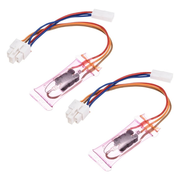 Unique Bargains Refrigerator Defrost Thermostat -5°C for Temp Control with Fuse 3 Copper Wire 2 Pack