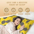 thumbnail image 2 of Yiaed Body Pillow Cover, Ultra Soft Microfiber Pillowcases, Breathable Long Pillow Case, Envelope Closure-Summer Pineapple (20x54 inch)（Pillow core not included）, 2 of 5