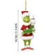 thumbnail image 3 of Wooden Grinch Pendant Navidad Tree Decoration 2D Hanging Ornament, 3 of 5