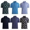 thumbnail image 4 of Flmei Golf Shirts for Mens Short Sleeve Dry Fit Tees Shirt Ice Silk Printing T-Shirt Men's Summer Lapel Blouses Tops S-2XL, 4 of 8