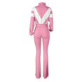 thumbnail image 5 of Unir Women Casual 2 Piece Sweatsuit, Brushed Polyester Color Block Zip Crop Top & Stretch Slim Jogger Pants Comfort Daily Outfit S-XXL True To Size, 5 of 5