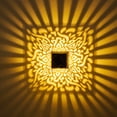 thumbnail image 3 of HAHUT 2 Pack Decorative Solar Mandala Lights, Waterproof Metal Solar Powered Outdoor Deck Step Wall Lights, Mandala Theme LED Fence Light for Garden Post Patio Backyard Yard Decor, 3 of 7