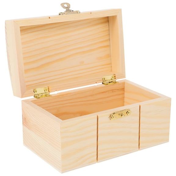 OUNONA Book Shelf Wooden Jewelry Storage Box 13.50X8.00X7.50CM