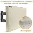 thumbnail image 6 of Outdoor TV Cover for 60"-65" Flat Screens, IC ICLOVER Weatherproof Weather Dust Resistant Television Protector with Waterproof Remote Pocket - Beige, 6 of 11