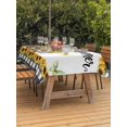 thumbnail image 3 of Outdoor Tablecloth with Umbrella Hole for Patio/Picnic/Party/Camping, Sunflowers Waterproof Table Cloth Rectangle Table Cover Washable, Summer Botanical Yellow Floral Butterfly Plaid (52"x 70"), 3 of 8