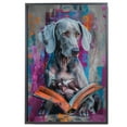 thumbnail image 2 of Weimaraner Decor Poster Unframe, Weimaraner Dog Canvas Wall Art, Dog Reading Book Canvas Print Painting Poster Wall Decor Dog Lovers Gifts, 2 of 6