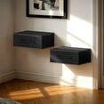 thumbnail image 1 of Ensemble de 2 tables de chevet flottantes 1 tiroir pour Adulte, fini Chêne noir, collection Primo de Meubles South Shore, 1 of 10