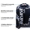thumbnail image 6 of J World Girls Sunrise 18" Rolling Backpack for School and Travel, Heart Dot, 6 of 7