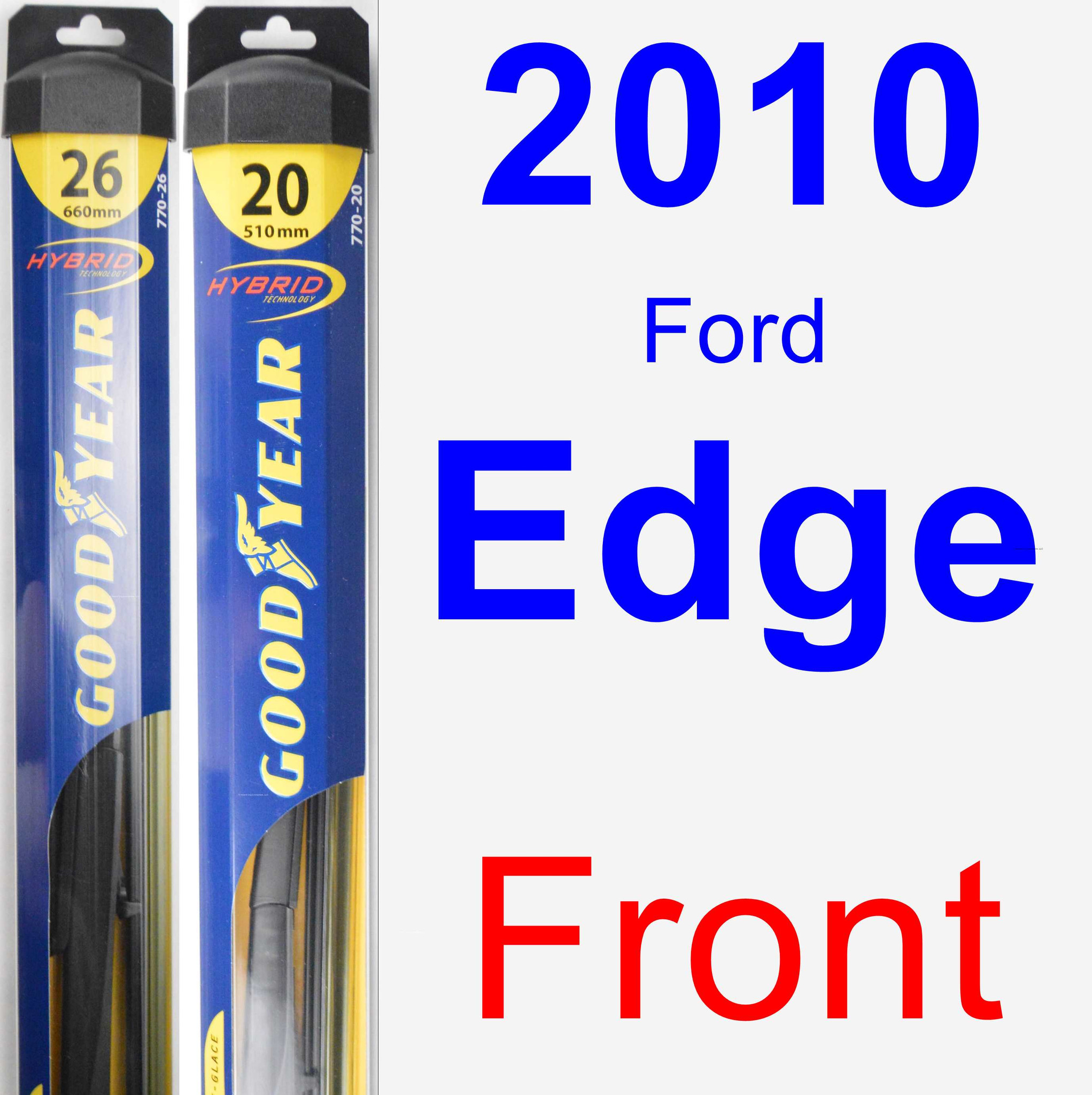 2010 Ford Edge Wiper Blade Set/Kit (Front) (2 Blades) Hybrid