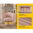 thumbnail image 4 of SEYNAR 360 Degree Swivel Velvet  Accent Chair,Upholstered Round Barrel Glam Armchairs with Wide Upholstered, Vanity Chair for Living Room(Pink), 4 of 6
