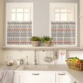 thumbnail image 2 of Boho Indian Kitchen Curtain 2 Panels Tiers Curtains 24 Inch Length, Southwest African Traditional Geometric Stripes Curtains Rod Pocket Window Drapes Cafe Curtains 27.5x24, 2 of 5