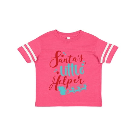 

Inktastic Santa s Little Helper Sleigh Stars - Red Blue Gift Toddler Boy or Toddler Girl T-Shirt