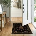 thumbnail image 2 of ODIKA 2'x3' Washable Doormat Music Rock Centered Motif Note Border Record Vinyl Themed Guitar Flowing Dynamic for Entryway, Kitchen, Laundry Room, Non-Slip, Low Pile, 2 of 7