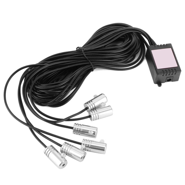 Luz ambiental LED RGB Color música Control de sonido múltiples modos 6 lámparas para el panel de la puerta interior del coche tablero