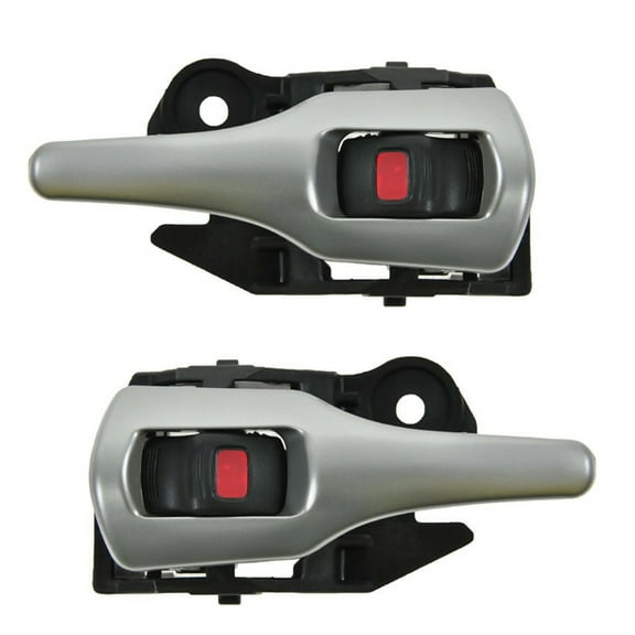 TRQ Door Handles Inside Silver Pair Set for Toyota Corolla Matrix DHA37435