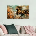thumbnail image 3 of Canvas Wall Art White Brown Horse Canvas Pictures Wall Decor Farmhouse Animals Canvas Painting Rustic Artwork Canvas Prints Living Room Bedroom Bathroom Office Home Wall Decoration Unframed, 3 of 6
