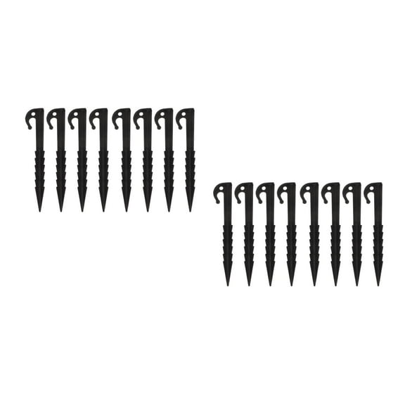WORGEOUS 20 pcs  Tent Pegs Camping Tent Spikes Ground Hooks Outdoor Tent Stakes Tarp Tent Fixing Pegs Multi-use Ground Nail Plastic Tent Pegs Outdoor Stakes Camping Sand Stake Travel Tent Stake